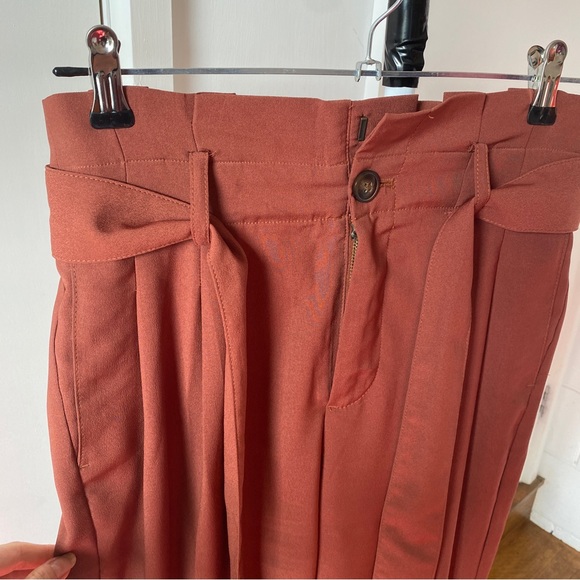 Madewell rusty orange paper bag pants size 8. - Picture 4 of 8